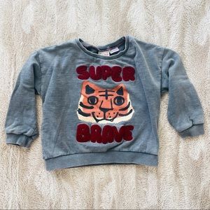 Zara Kids Tiger Brave Sweatshirt